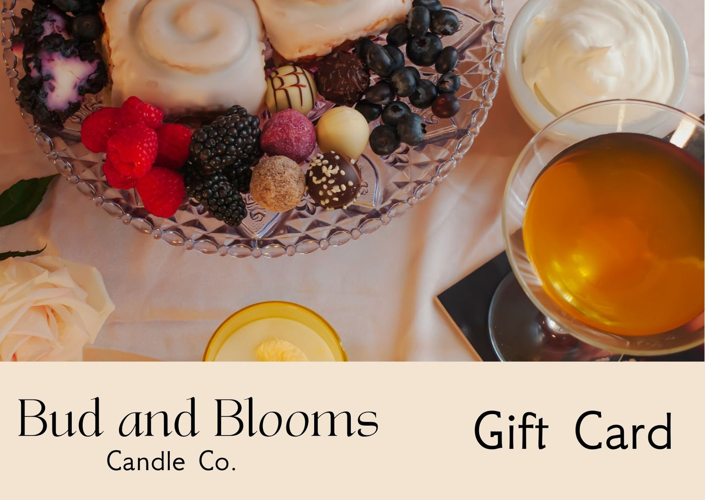 Bud and Blooms Candle Card