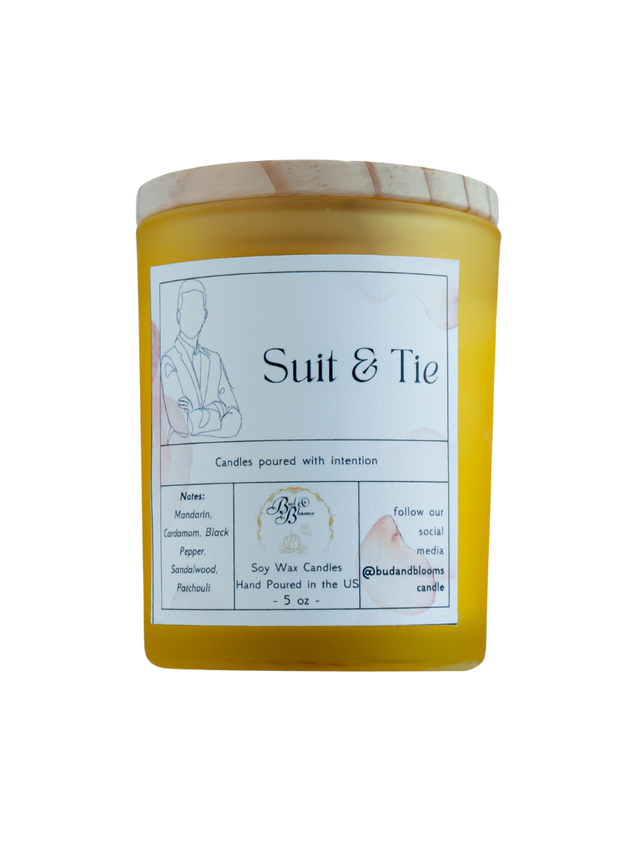 Suit + Tie - Bud and Blooms Candle Co.