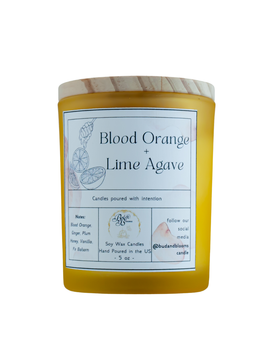 Blood Orange + Lime Agave - Bud and Blooms Candle Co.