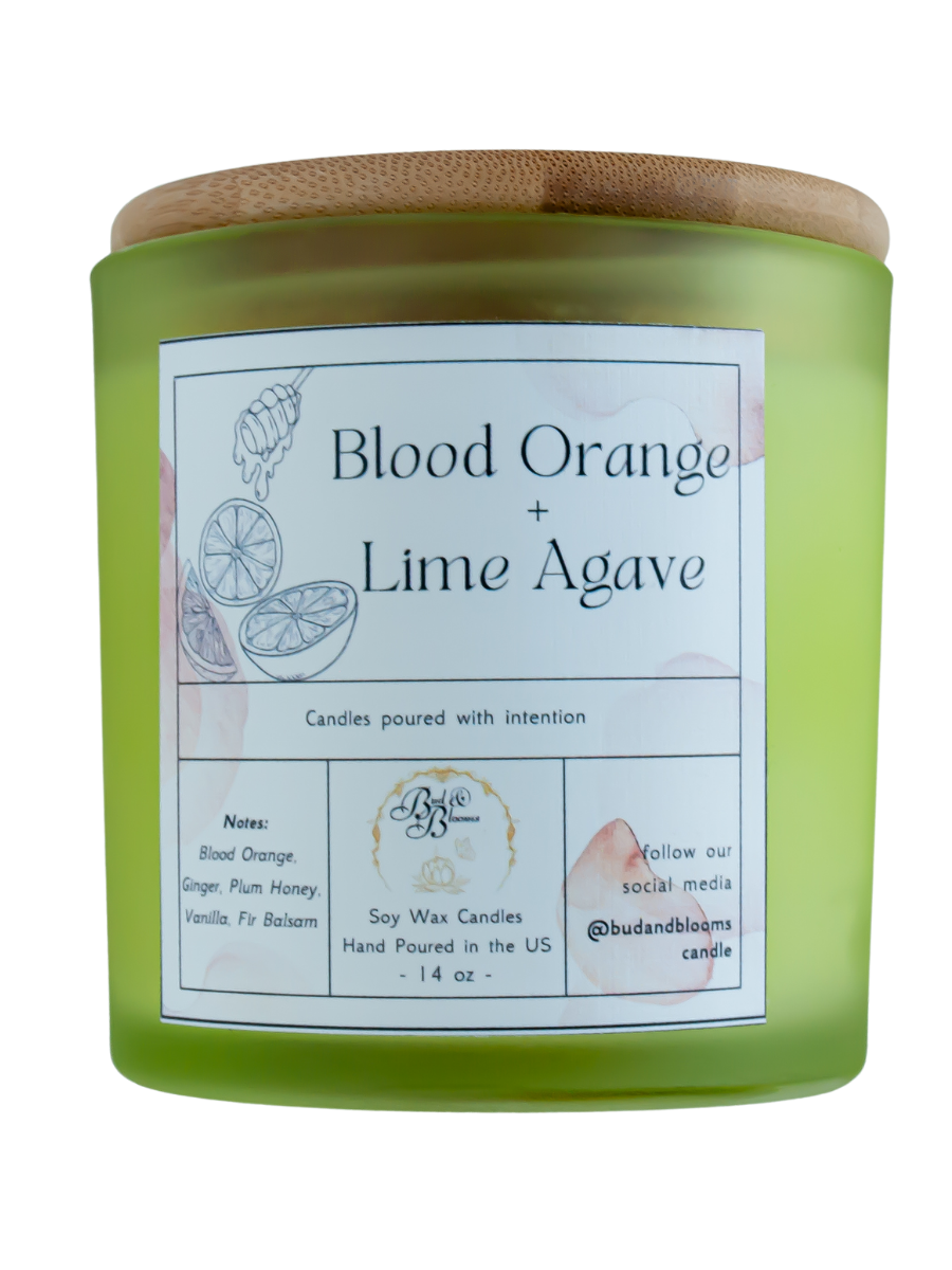 Blood Orange + Lime Agave - Bud and Blooms Candle Co.