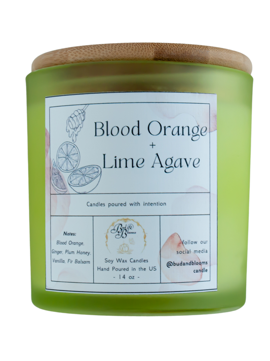 Blood Orange + Lime Agave - Bud and Blooms Candle Co.